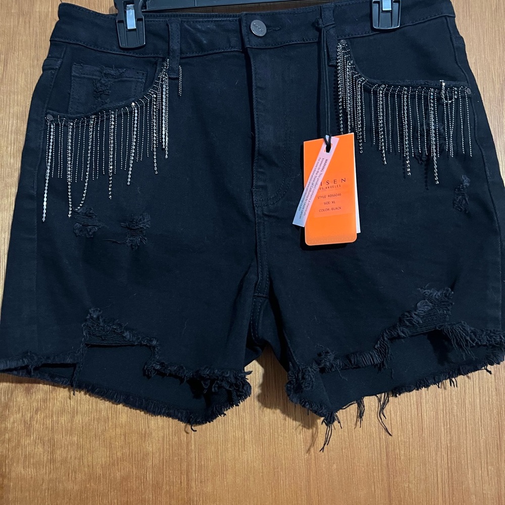 Black Jean Shorts